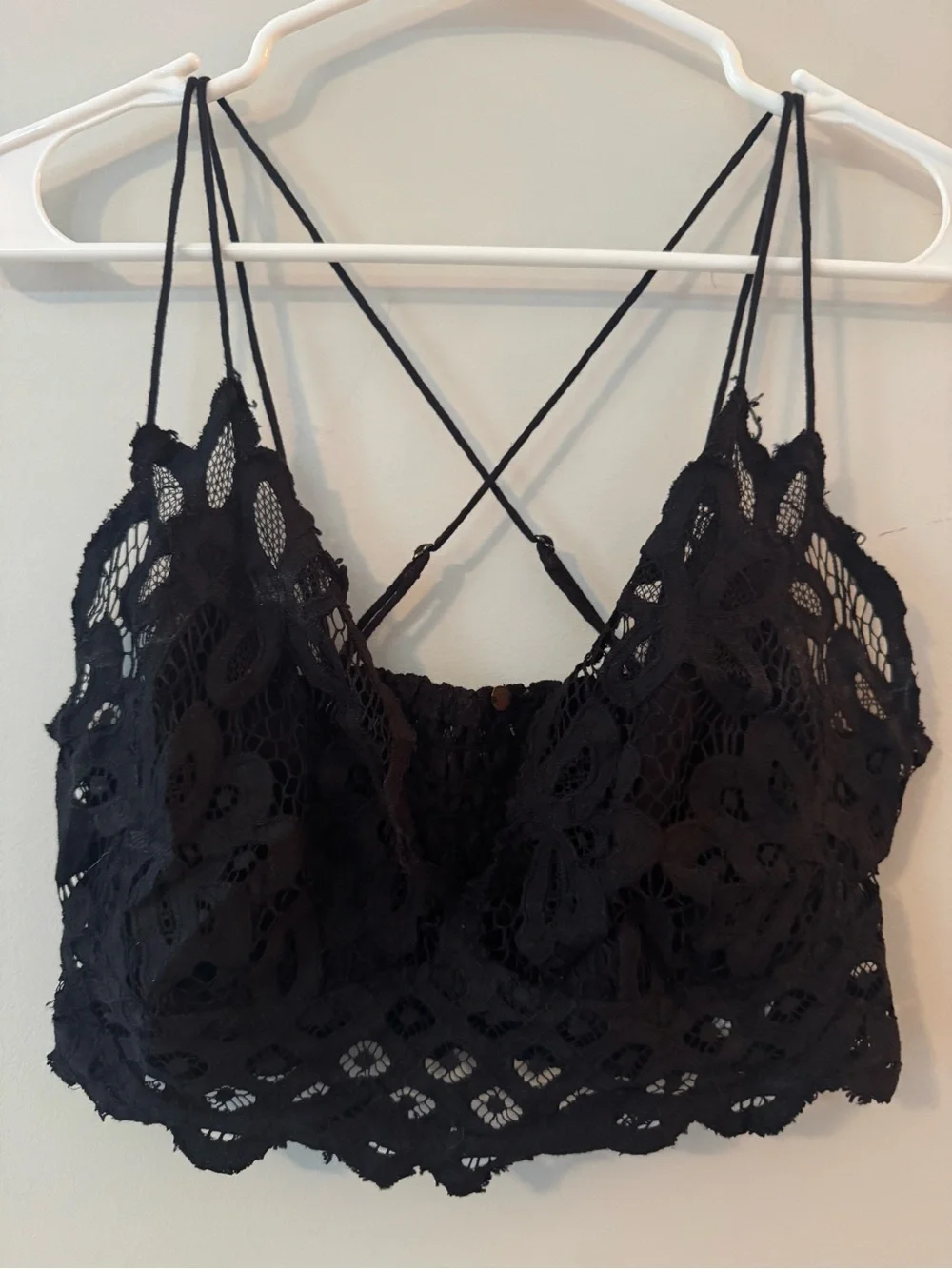 Free People Black Lace Intimately Bralette